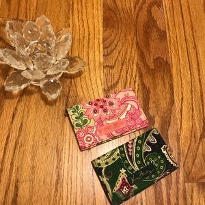 Two Vera Bradley Business Card Holders